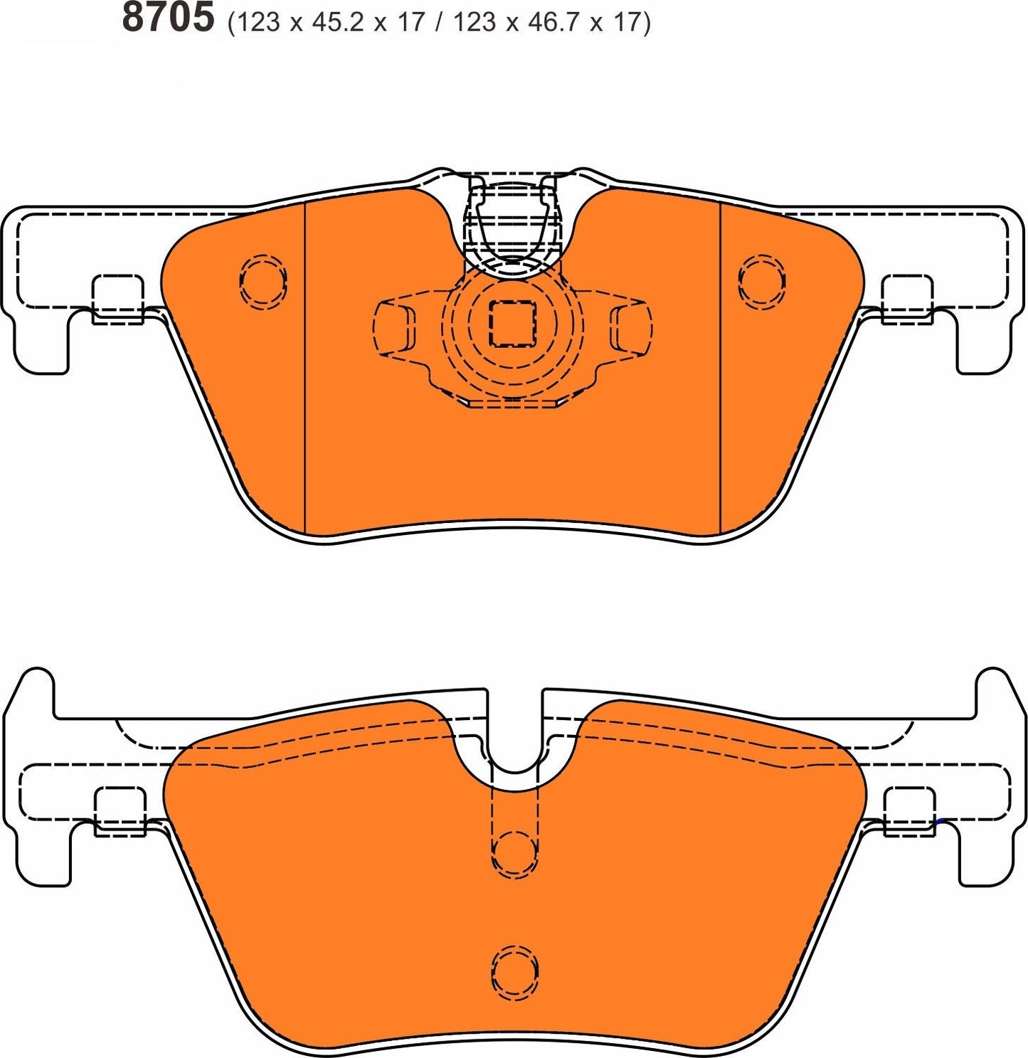 PBS BMW F20/F21 114/116/118 BMW BRSCC Supercup Rear Performance Brake Pads 8705