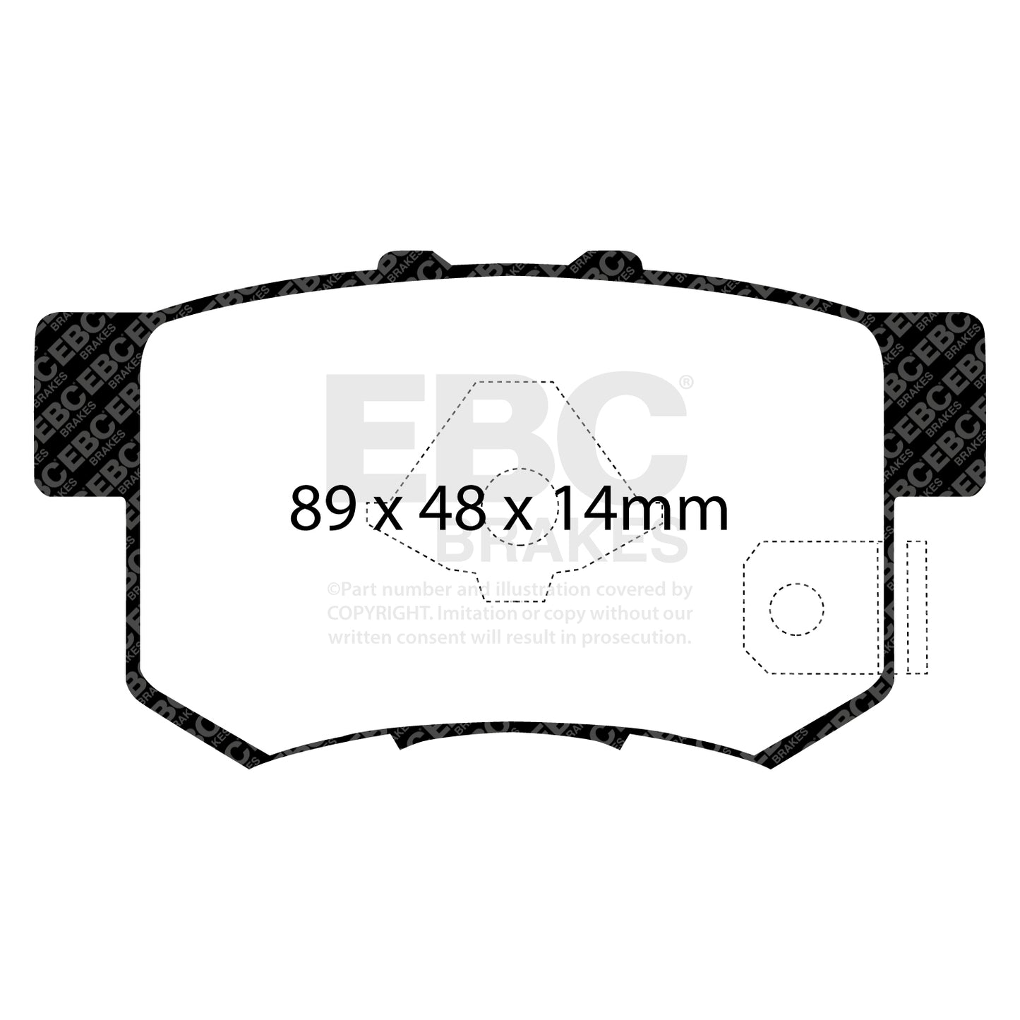 EBC Rear Redstuff Brake Pads Honda S2000 - 2004-2009