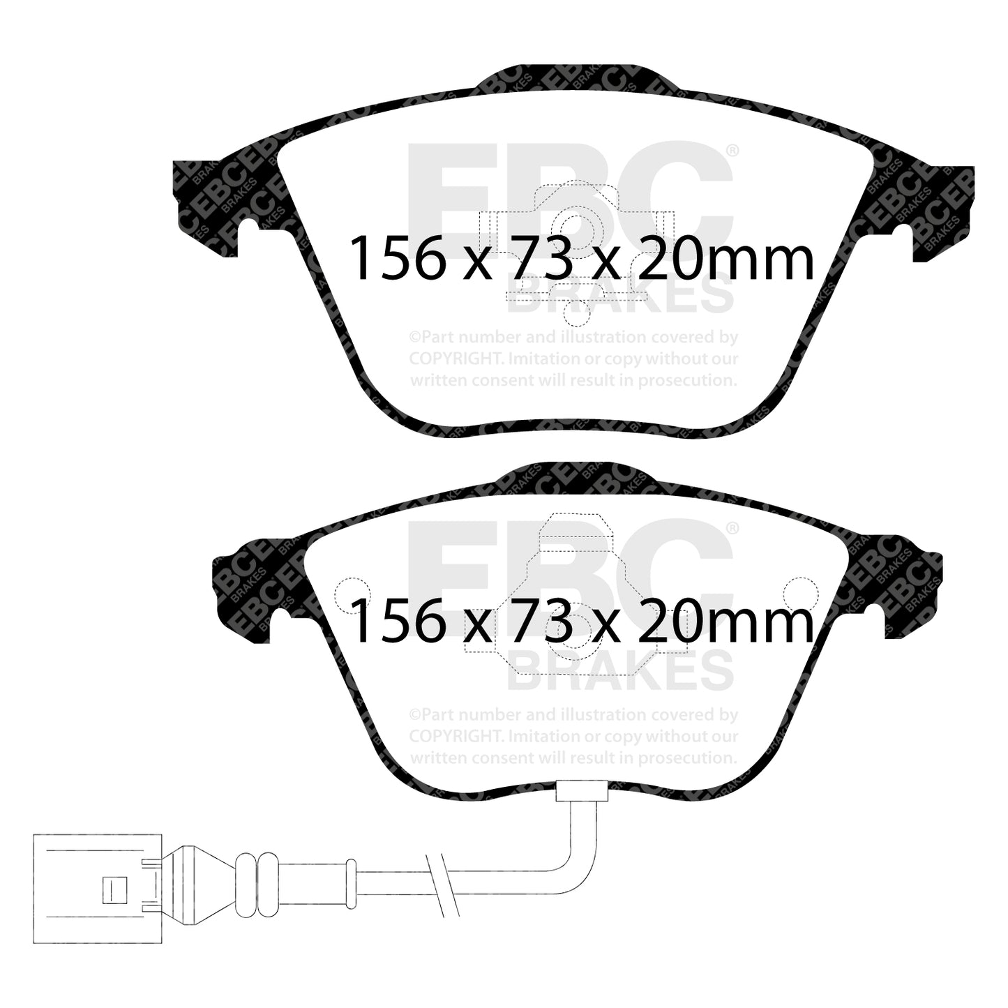 EBC Front Bluestuff NDX Brake Pads Audi S3 8P PR-1LK - 2006-2012