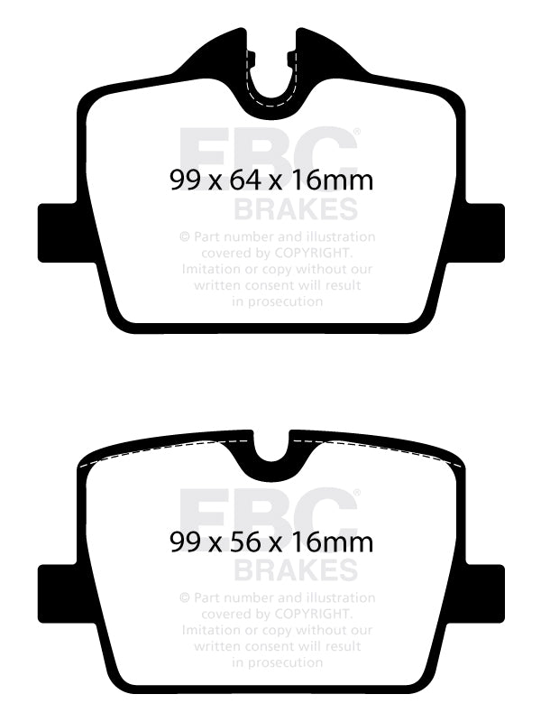 EBC Rear Redstuff Brake Pads Toyota GR Supra - 2019-