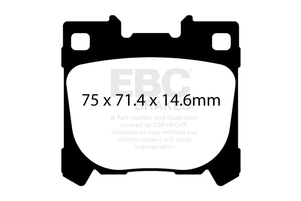 EBC Rear RP-X Full Race Brake Pads Toyota GR Yaris - 2020-