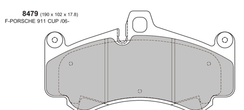 PBS Porsche 911 (997) 3.8 GT3 Front Performance Brake Pads 8479