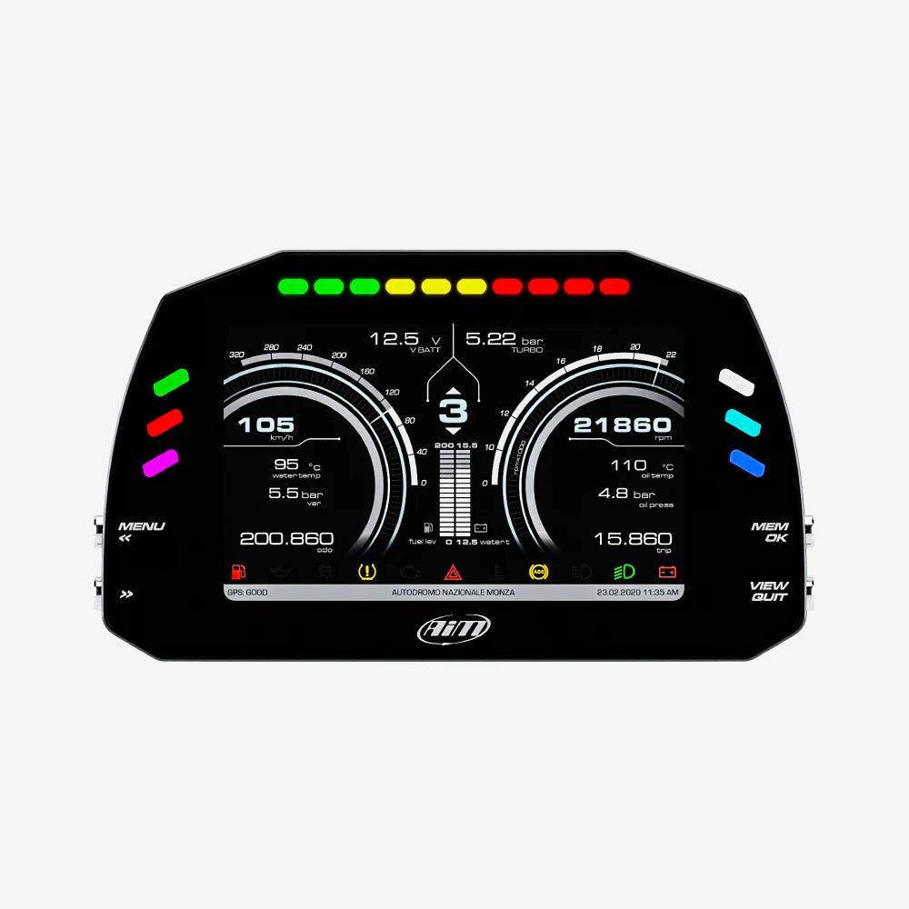 AIM MXS 1.3 5" Digital Data Logger Dash Display