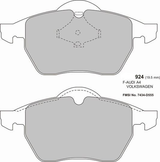 PBS AUDI A3 (8L1) S3 Quattro  Front Performance Brake Pads 0924