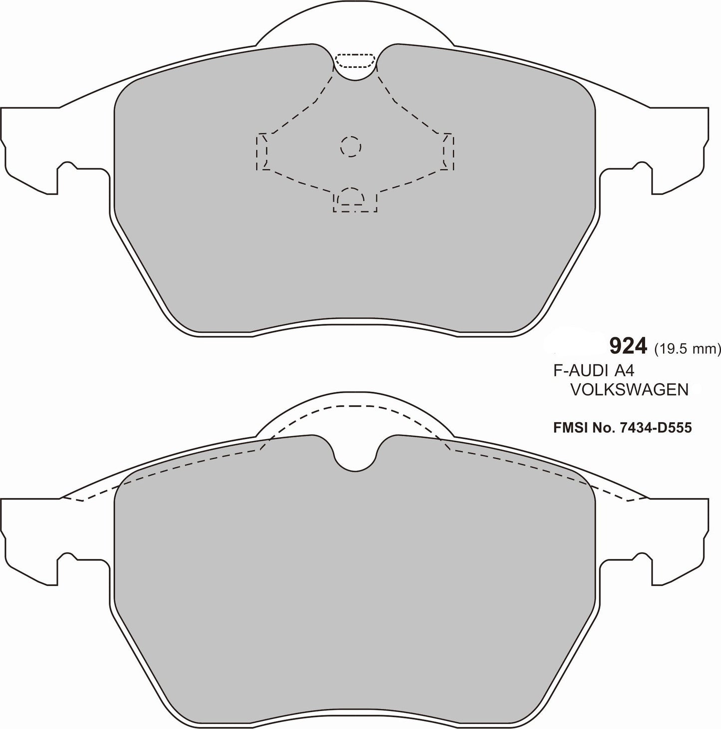 PBS AUDI TT Quattro MK1 1.8 20v Front Performance Brake Pads 0924