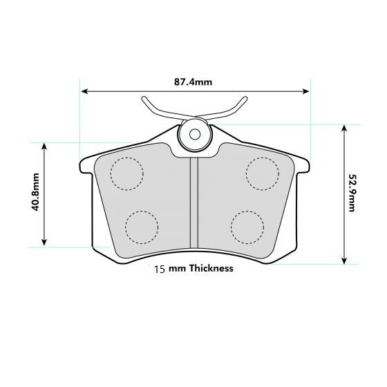 PBS AUDI A3 (8L1) S3 Quattro Rear Performance Brake Pads 0974