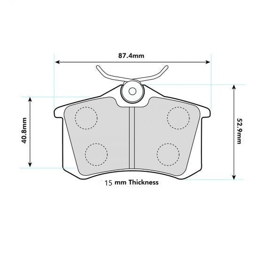PBS AUDI A3 (8L1) S3 Quattro Rear Performance Brake Pads 0974