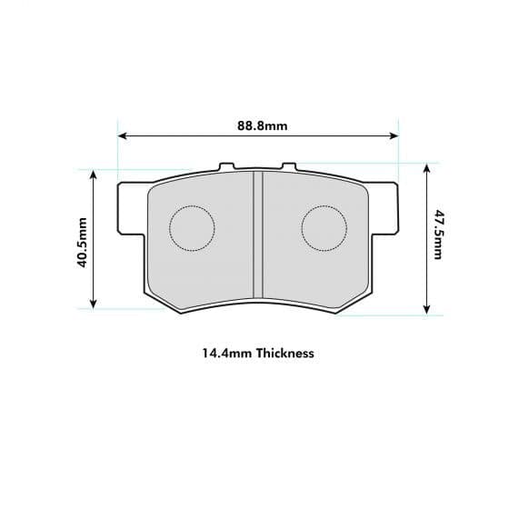 PBS Honda Integra DC2 Rear Performance Brake Pads 1142