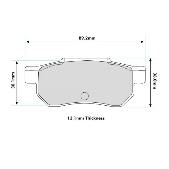 PBS Honda Civic EG6 Rear Performance Brake Pads 1163