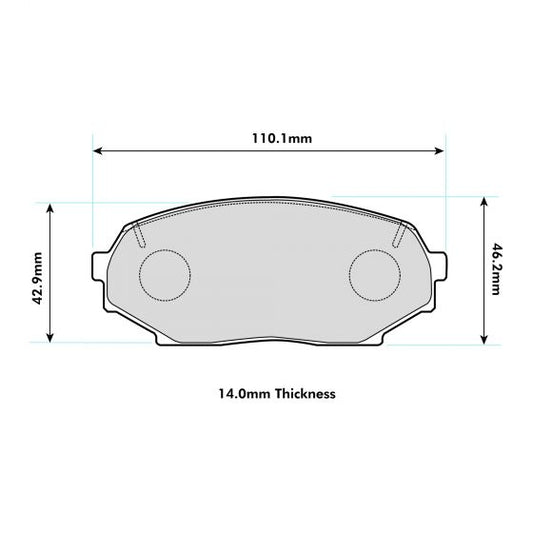 PBS Mazda MX5 (NA) 1.6 115HP (1990-1993) Front Performance Brake Pads 1178