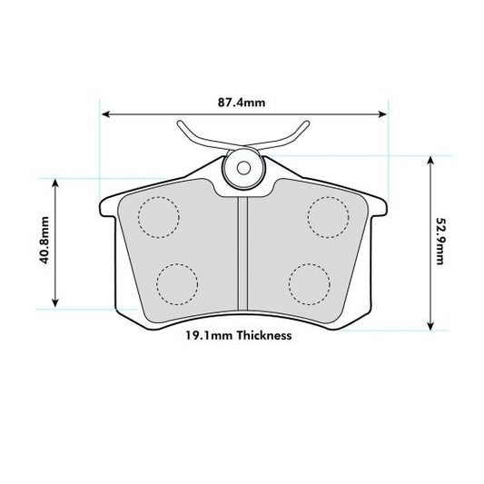 PBS Golf GTI MK4 1.8 Rear Performance Brake Pads 1192 AUDI FORD SEAT SKODA VOLKSWAGEN cross ref to FCP541