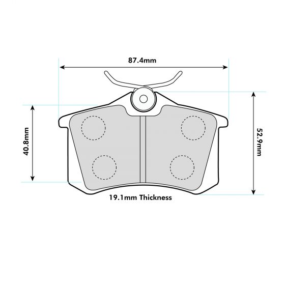 PBS VW BORA with Lucas Rear Performance Brake Pads 1192