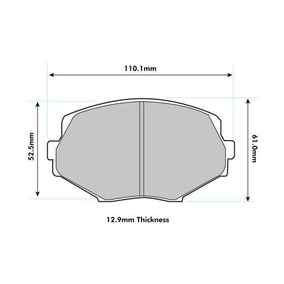 PBS Mazda MX5 (NB) - PBS Brake Pads - 1.6 / 1.8 Non Sport Front Performance Pads 1282
