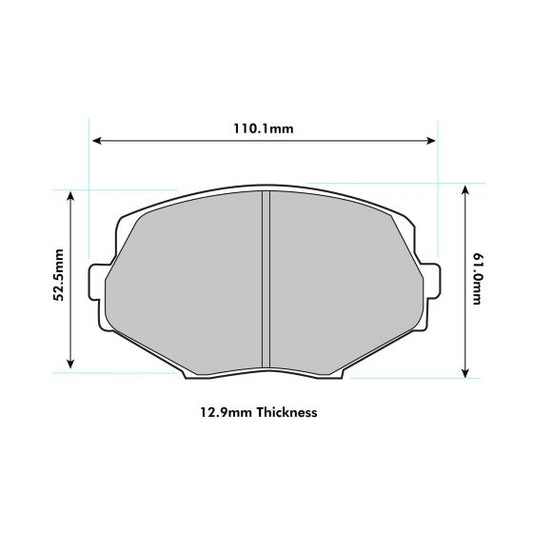 PBS Mazda MX5 (NA) 1.8 131HP (1993-1997), 1.8 130HP (1994-1998) Front Performance Brake Pads 1282