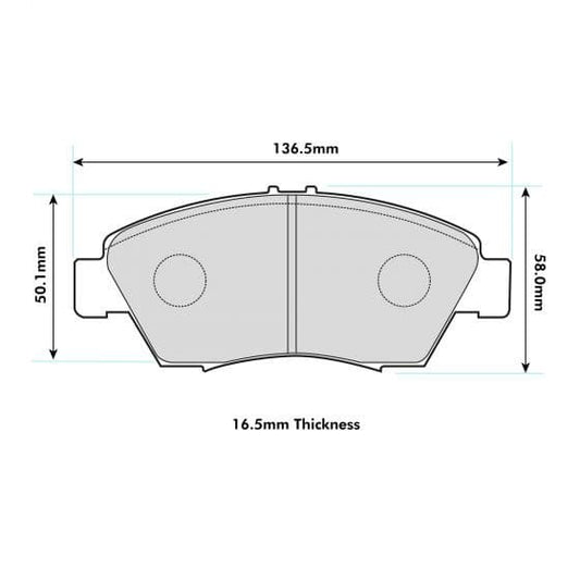 PBS Honda Civic EK4 Front Performance Brake Pads 1286