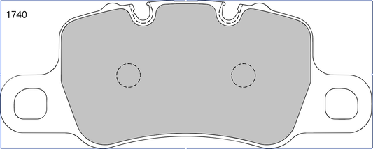 PBS Porsche CAYMAN 981 3.8 GT4 with steel discs Rear Performance Brake Pads 1740