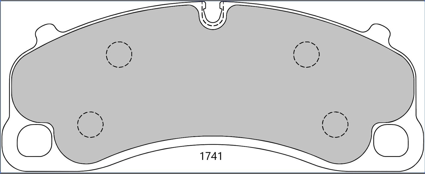 PBS Porsche 991.2 GT3 4.0 RS with steel discs Front Performance Brake Pads 1741
