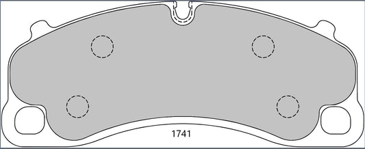 PBS Porsche 991 GT3 3.8 with steel discs Front Performance Brake Pads 1741