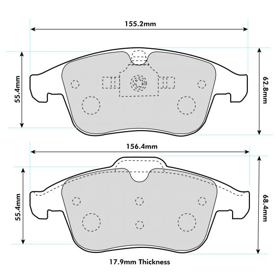 PBS Renault Clio MK4 RS 200/220 1.6 Front Performance Brake Pads 1765