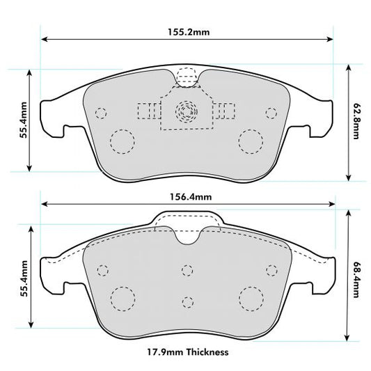 PBS Renault Clio MK4 RS 200/220 1.6 Front Performance Brake Pads 1765