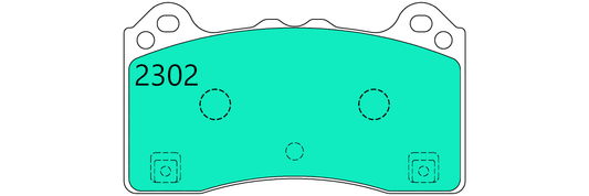 PBS Ford Focus RS Mk3 Front Performance Brake Pads 2302