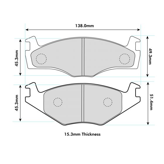 PBS WV Golf Mk1/2/3 Kelgate Caliper Front Performance Brake Pads 0399