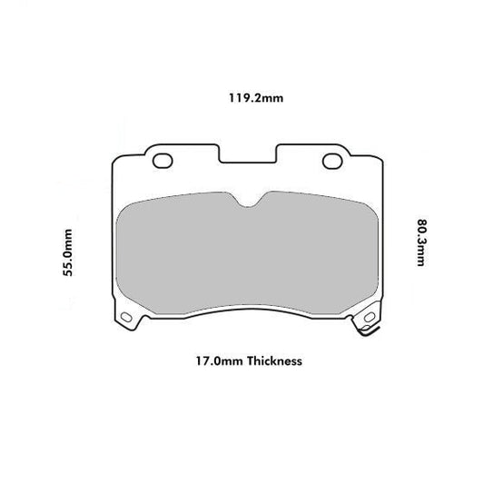 PBS Toyota SUPRA Front Performance Brake Pads 0602
