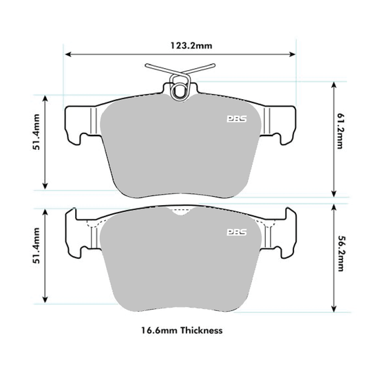 PBS A3 (8V1) S3 QUATTRO  Rear PBS Performance Brake Pads 7002