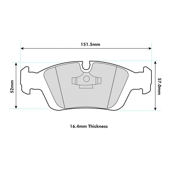 PBS BMW Z4 Coupe' (E85)  2.0/2.2/2.5/3.0 Front Performance Brake Pads 8001
