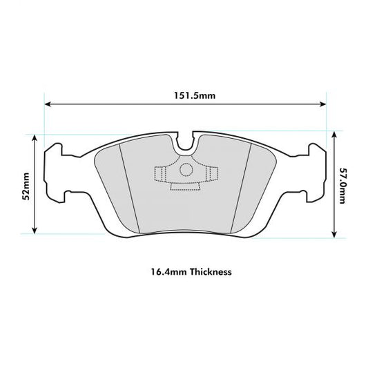 PBS BMW E46 318i/318d/320d/320i/323ci/325Ti/328i Front Performance Brake Pads PBS 8001
