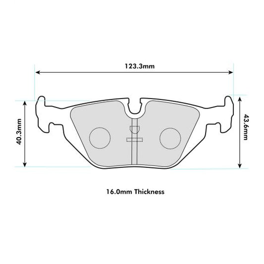 PBS BMW All E36 Rear (excluding M3) Performance Brake Pad 8002