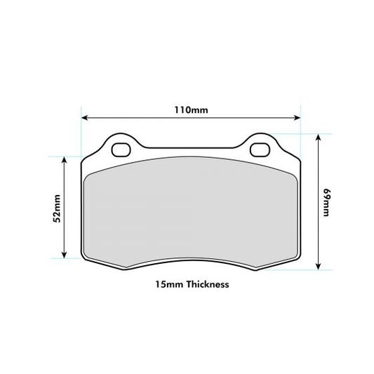 PBS VOLVO S60 S60 R 2.5 T AWD Rear Performance Brake Pad 8003