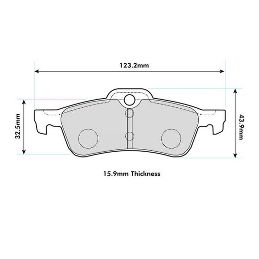 PBS MINI Rear Performance Brake Pads 8139