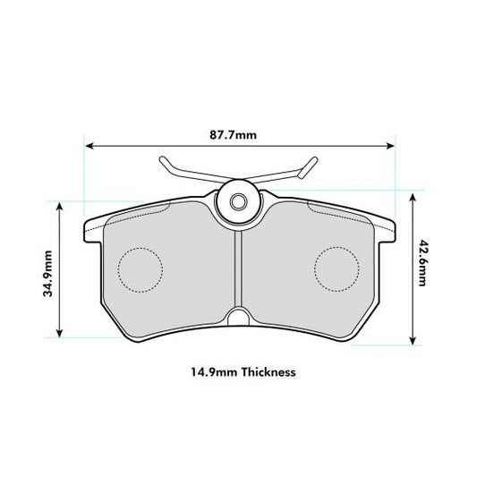 PBS Focus RS MK1  Rear Performance Brake Pads 8171
