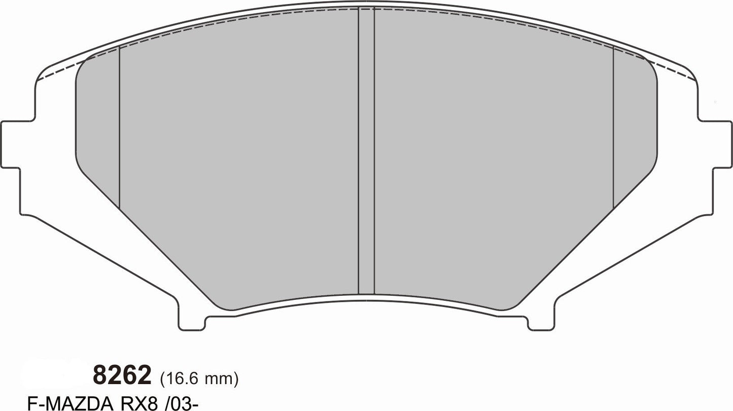 PBS MAZDA RX8 Front Performance Brake Pads 8262