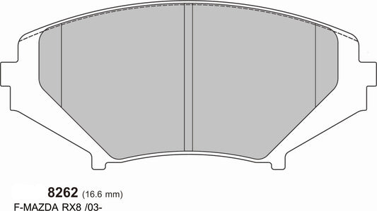 PBS MAZDA RX8 Front Performance Brake Pads 8262