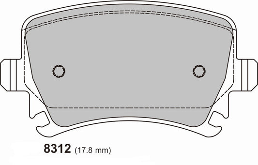 PBS BRSCC TT CUP Rear brake pads Audi TT cup 8312