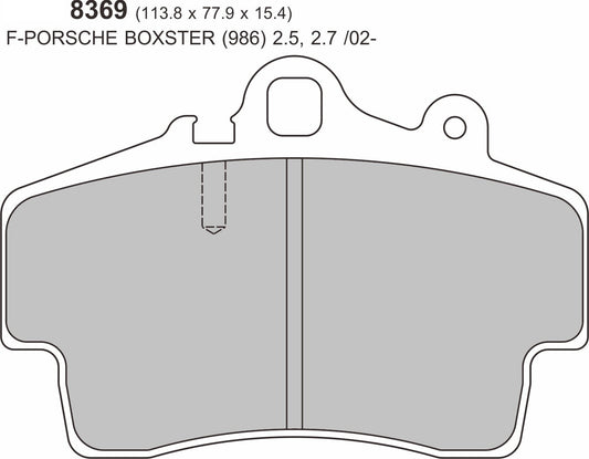 PBS PORSCHE Boxster 987 2.7 Front  Performance Brake Pads 8369