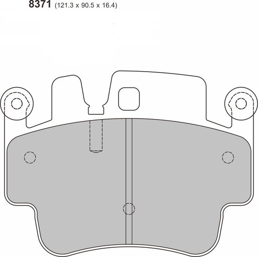 PBS PORSCHE 911 (996) 3.4 Carrera (97-01) Front Performance Brake Pads 8371
