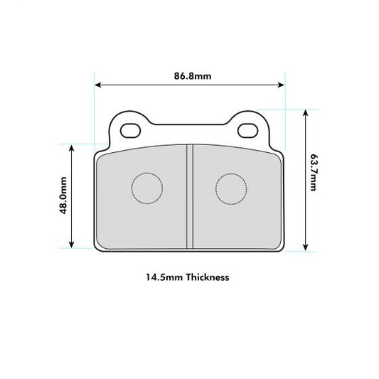 PBS LANCER Saloon (CY/Z_A) 2.0 EVO X 10 Performance Brake Pad 8400