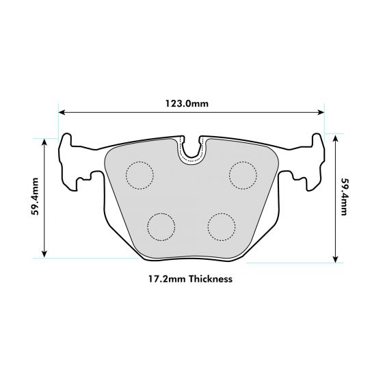 PBS BMW M3 E46  Rear Performance Brake Pads 8422