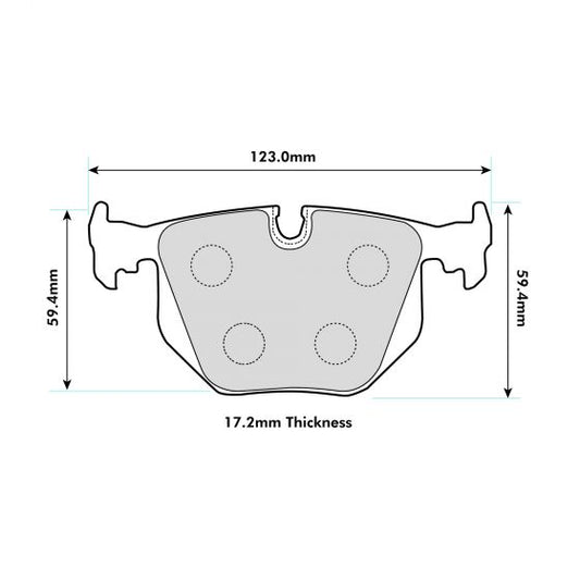 PBS BMW All E46 330 models Rear Pads 8422