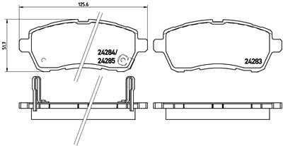 PBS Ford Fiesta Mk6 1.0 EcoBoost Front Performance Brake Pads 8435