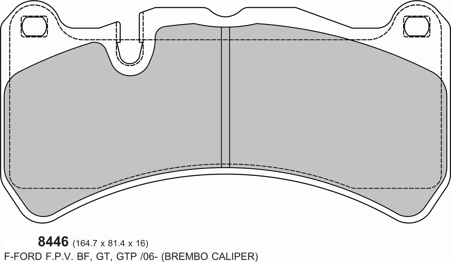PBS Subaru Impreza 2.0 STI 5th Gen Front Performance Brake Pads 8446