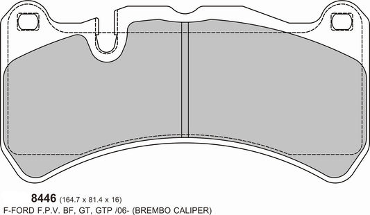 PBS Subaru Impreza 2.0 STI 5th Gen Front Performance Brake Pads 8446