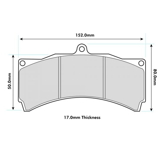 PBS AP 6pot CALIPER CP5070D51 17mm Performance Brake Pads 8448
