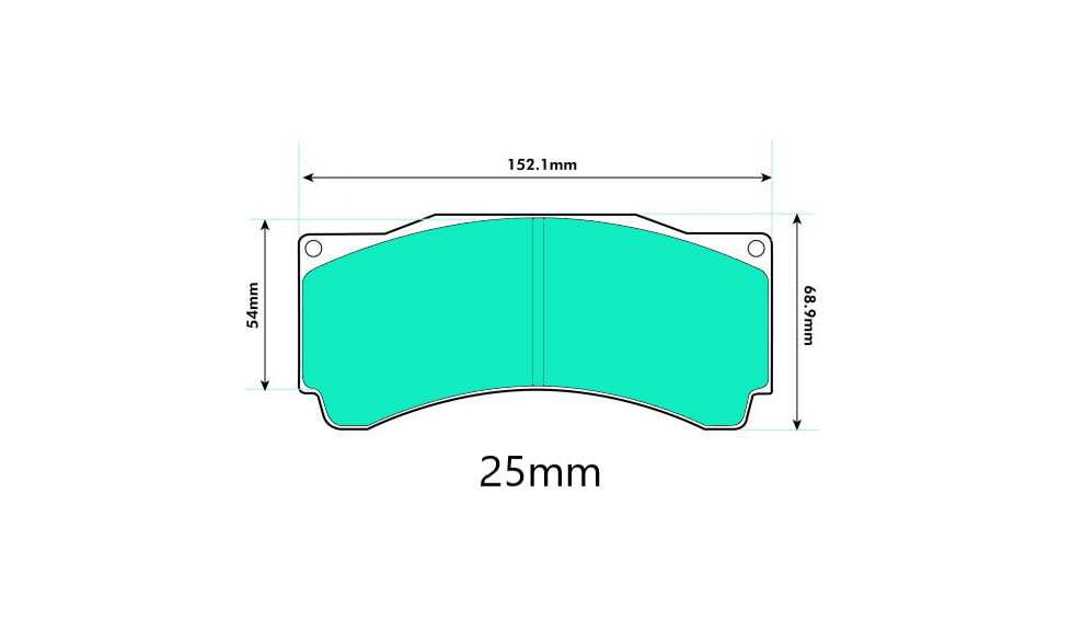 PBS 6 POT AP TCR Fitment 25mm Front Performance Brake Pads 8448