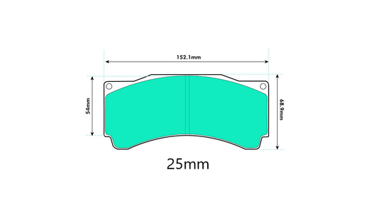 PBS 6 POT AP TCR Fitment 25mm Front Performance Brake Pads 8448