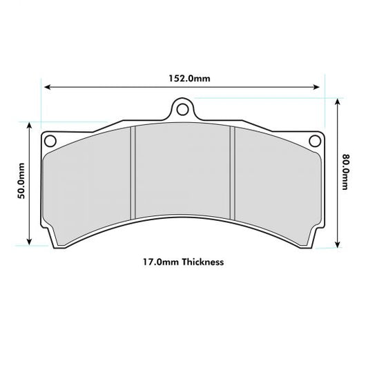 PBS K Sport Caliper 8POT Performance Brake Pad 17mm 8448