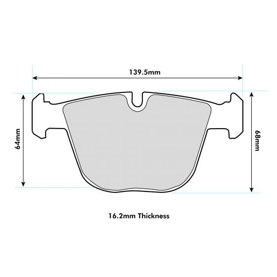 PBS BMW M3 (E92) All 3 Coupe M3 Rear PBS ProRace Pad   8465